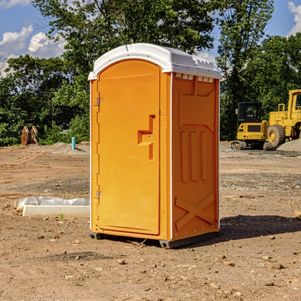 how often are the portable restrooms cleaned and serviced during a rental period in Luzerne